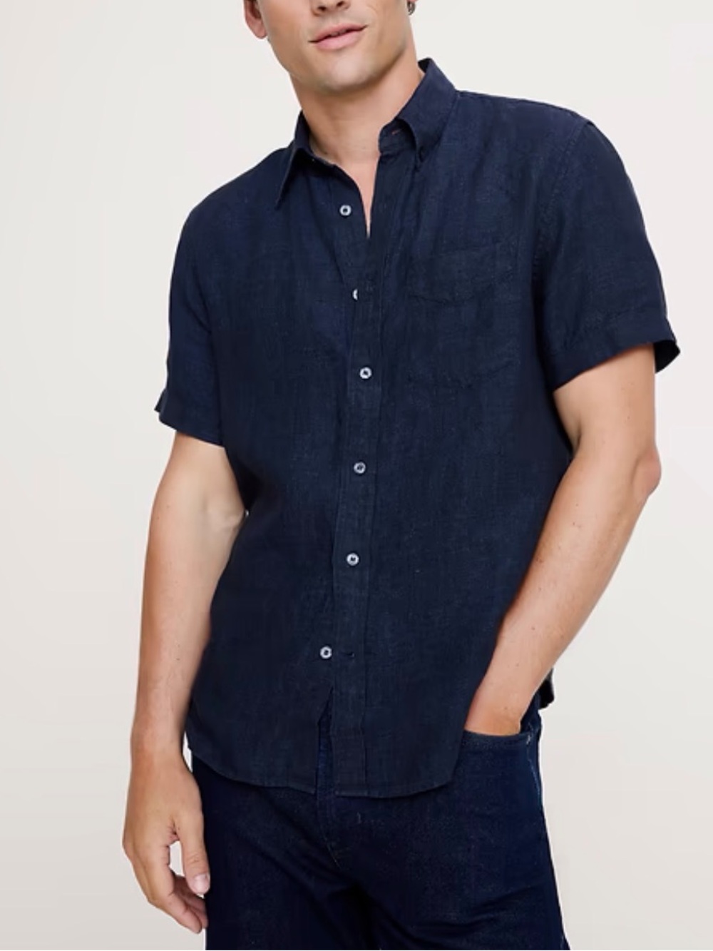 Men’s Banana Republic STANDARD-FIT LINEN SHORT-SLEEVE SHIRT